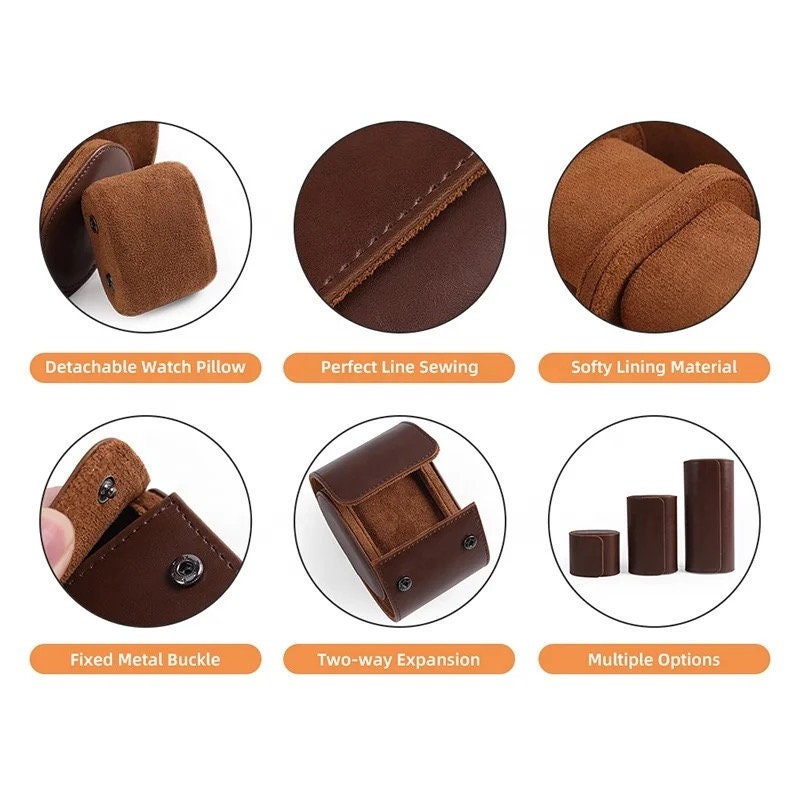 Personalized Leather Watch Box, Custom Father's Day Gift