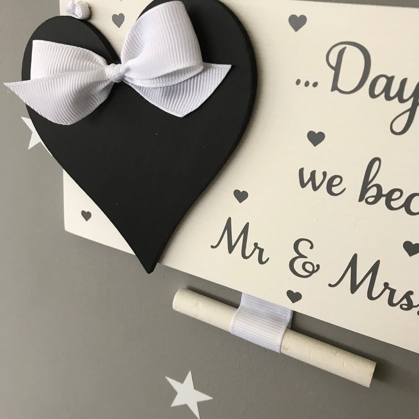 Personalized Wedding Countdown Sign: Mr & Mrs, Days Until I Do