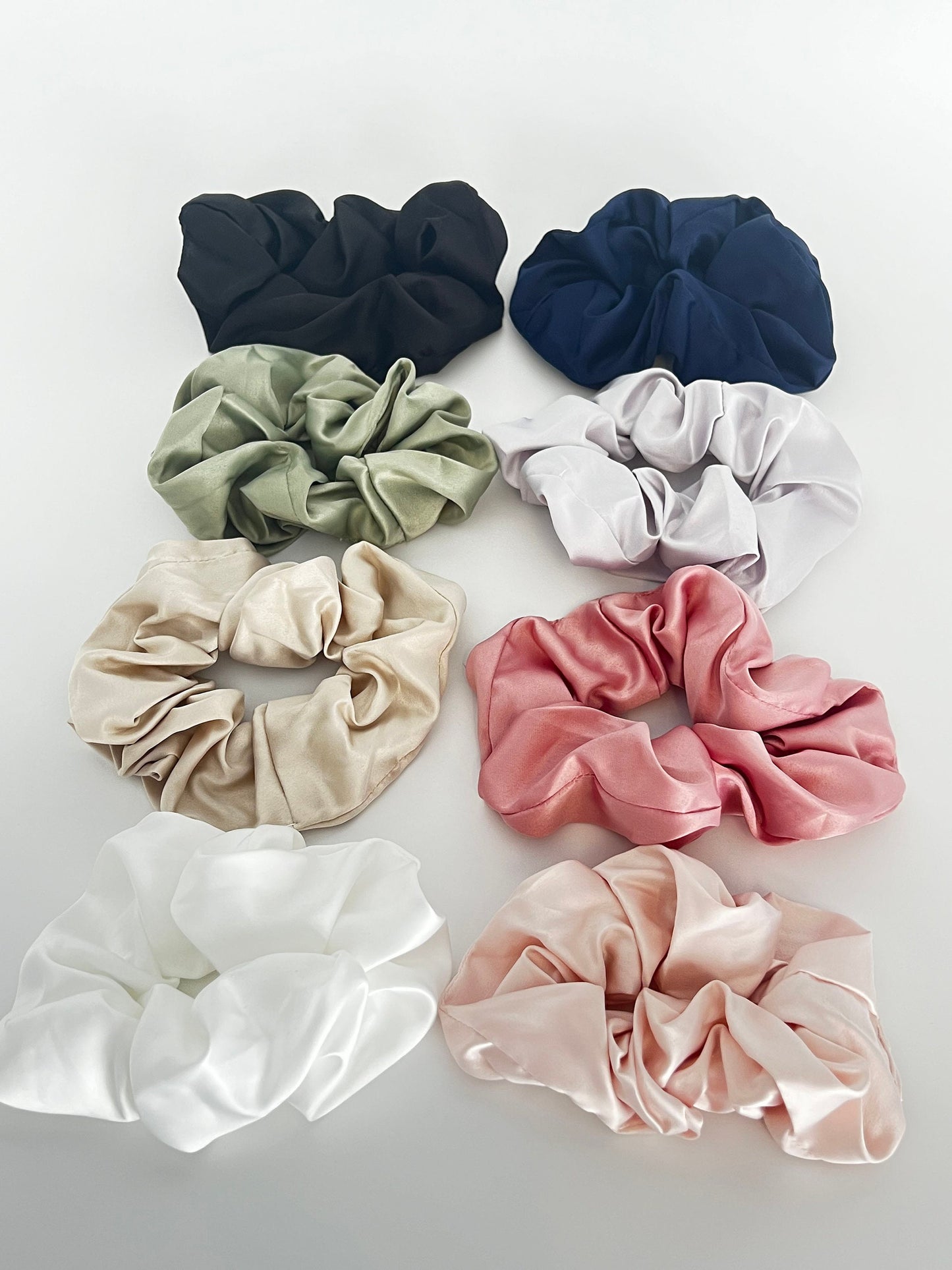 Bridesmaid Gift Set, Satin Scrunchies, Eye Mask, Custom Gift Bag