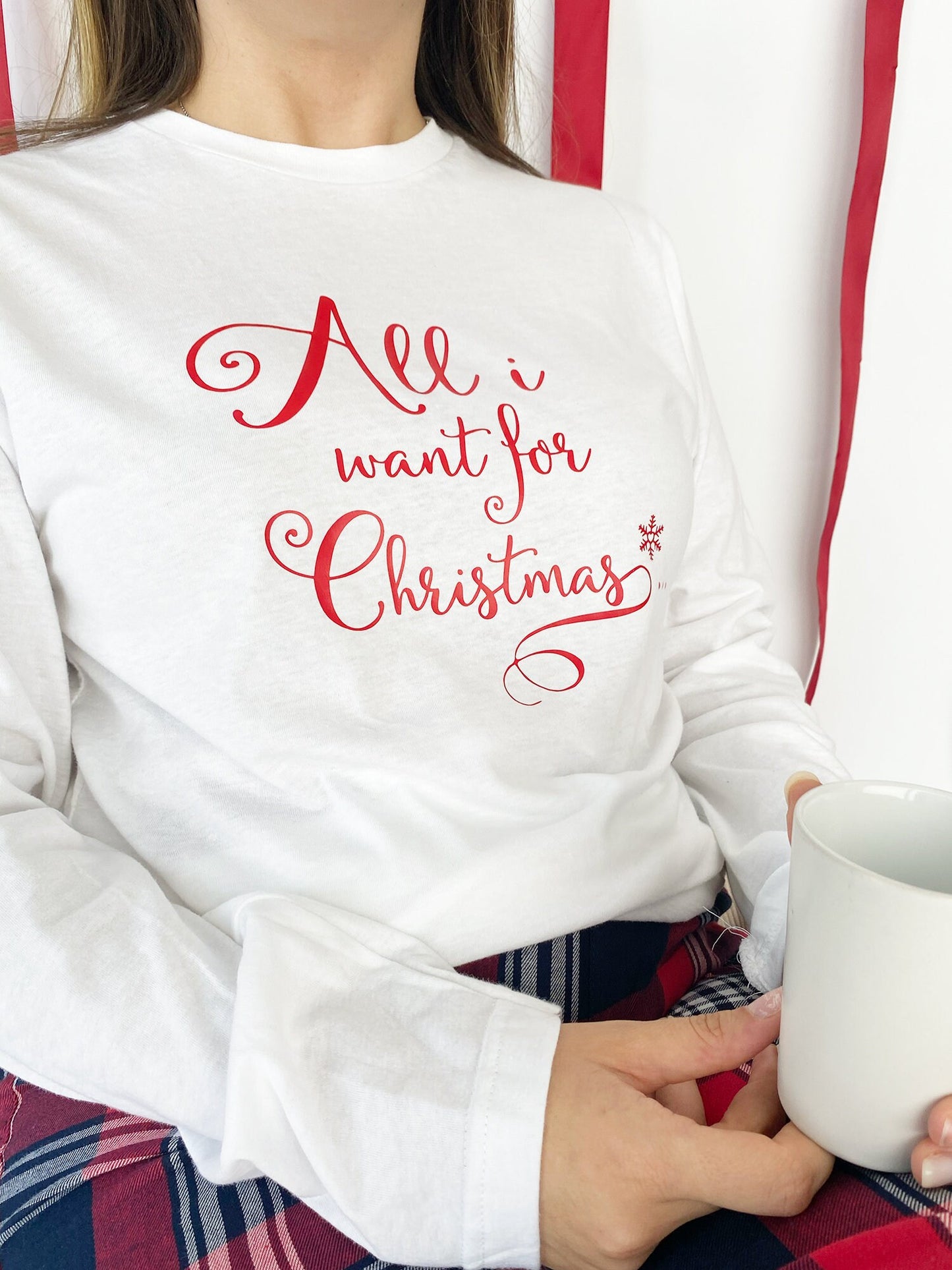 Personalized Christmas Couples Pyjamas: Flannel Tartan Matching Set