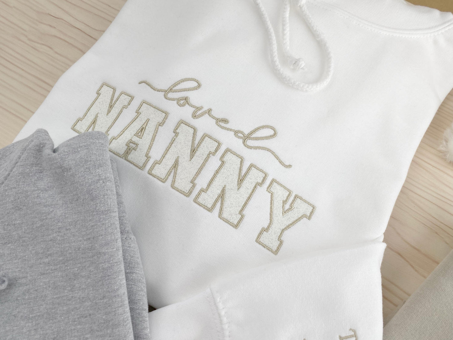 Embroidered Mama Sweatshirt: Custom Child's Name Sleeve, New Mom Gift