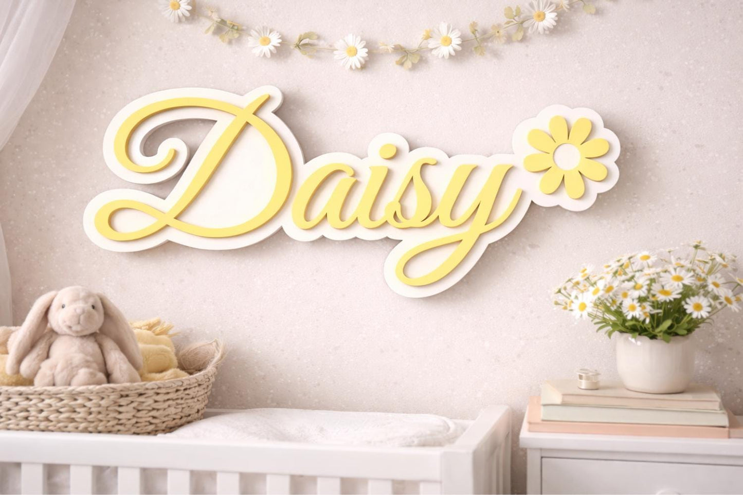 kids wood name 3d wall sign