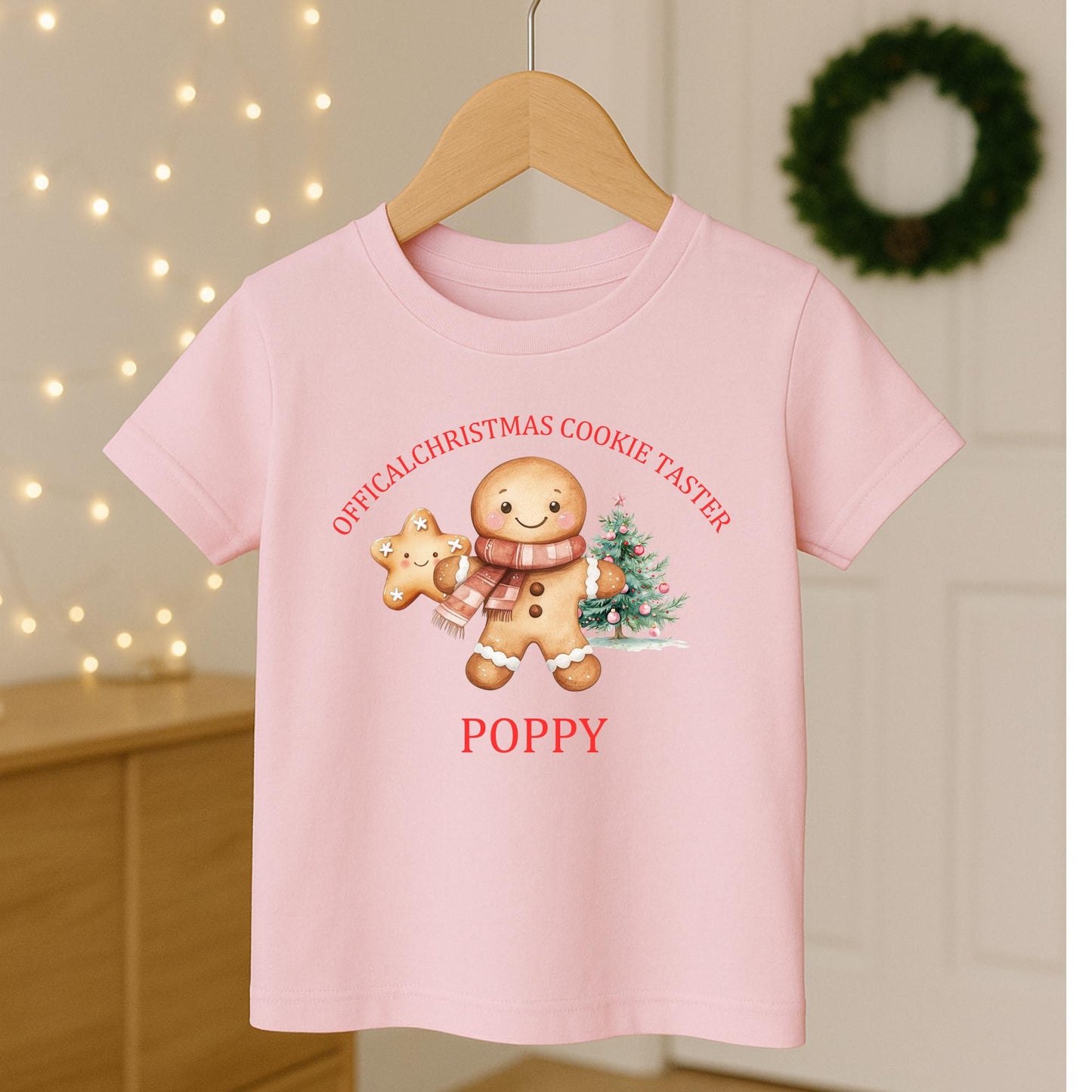 Personalized Christmas Cookie Taster Toddler Sweatshirt, Custom Name Holiday Shirt
