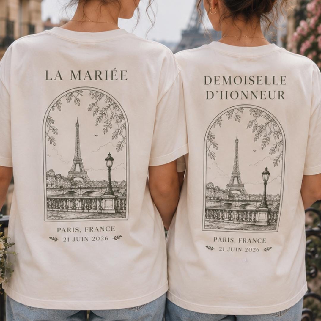 Personalized Destination Wedding T-Shirts, Custom Bridal Party Shirts, Unique Location Design