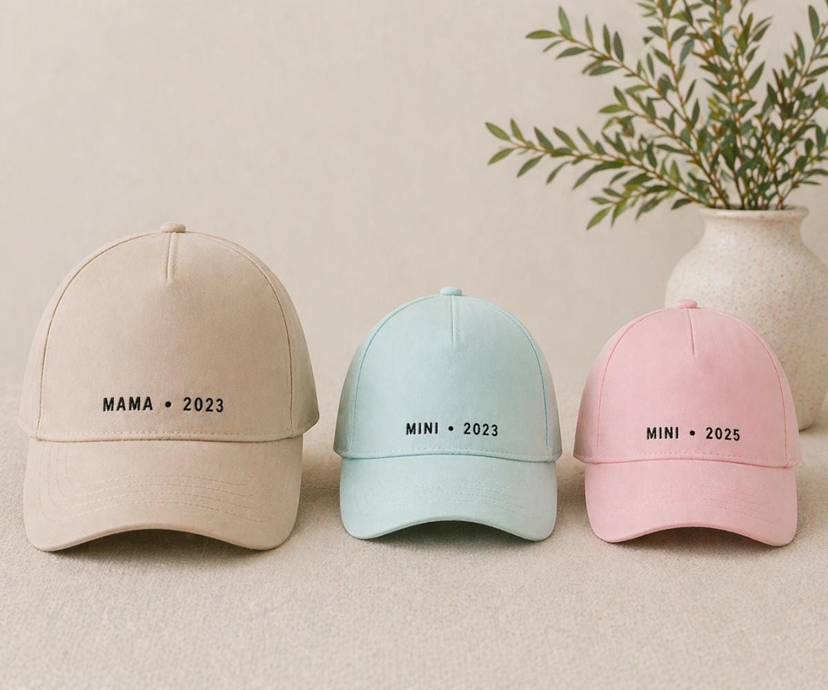 Custom Embroidered Family Matching Caps, Dad Mom and Mini Hats, Mother's Father's Day Gift