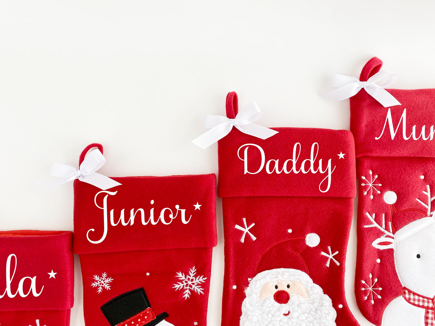 Personalized Christmas Stocking, Embroidered Holiday, Custom Name, Family Stockings