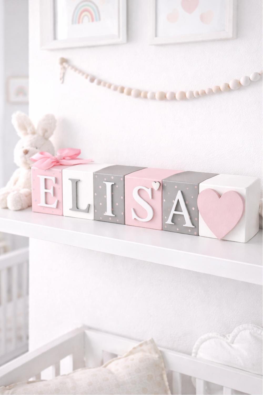 Wooden Name blocks nursery decor