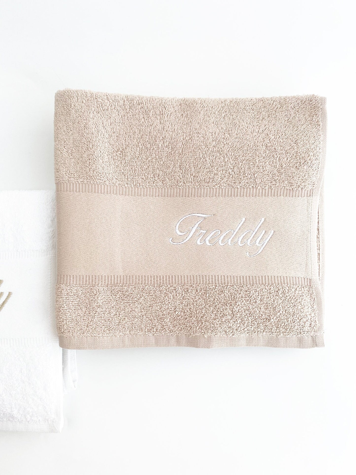 Embroidered Personalized Bath Towel: Custom Monogrammed Towel