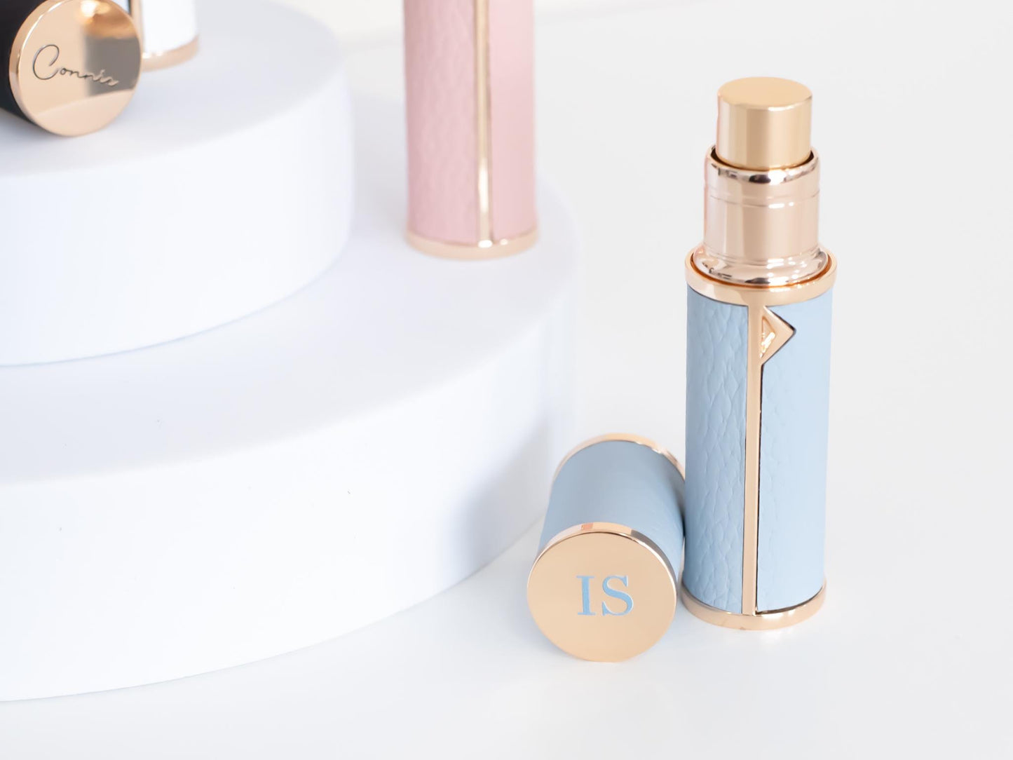 Personalized Travel Perfume Atomizer: Mr & Mrs Honeymoon Gift Set