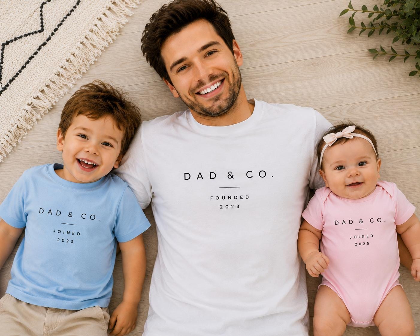 Daddy Daughter Matching Shirts, Custom Family Outfit, Minimalist Design