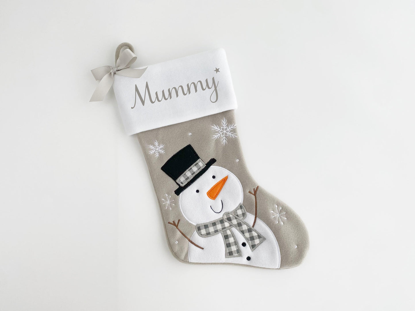Personalized Plush Christmas Stocking: Santa, Reindeer, Snowman