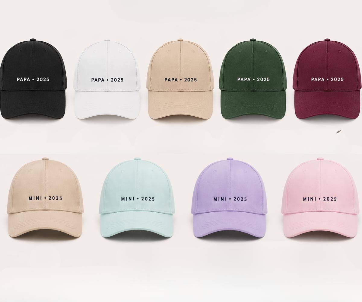 Custom Embroidered Dad and matching kids Caps, Matching Family Baseball Hats