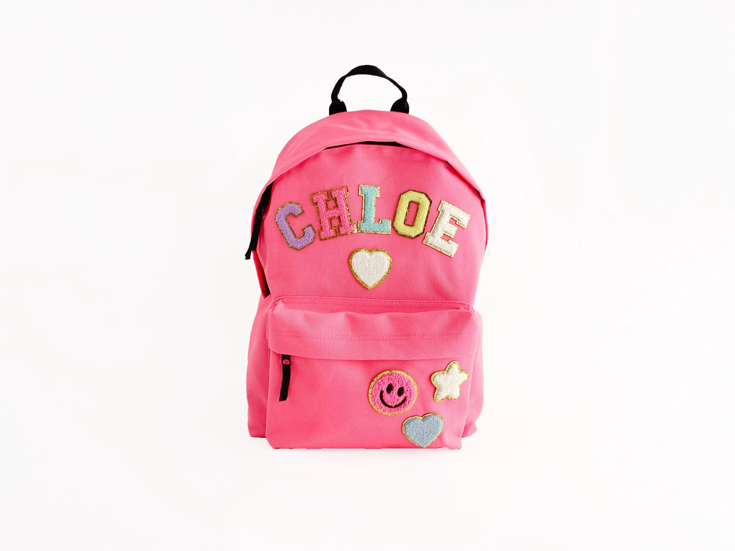 Custom Nylon Backpack: Chenille Letter Patches, Personalized Travel Bag