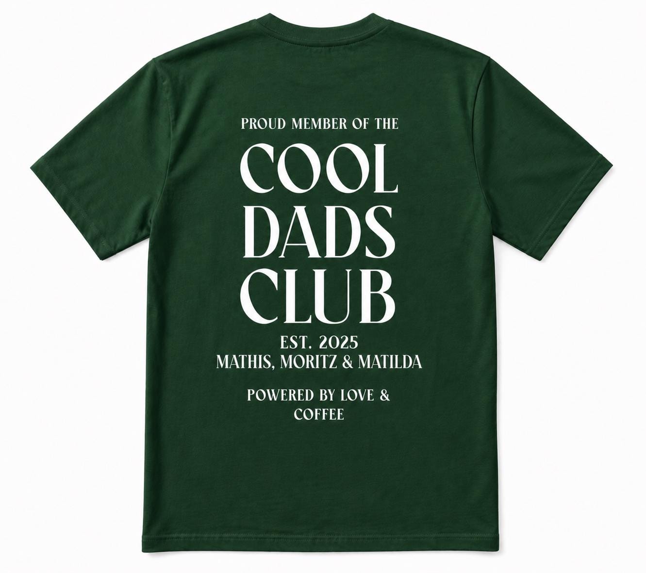 Cool Dads Club Papa T-Shirt Personalised with Names, First Father’s Day Gift, Custom Dad Shirt, New Dad Baby Announcement Tee