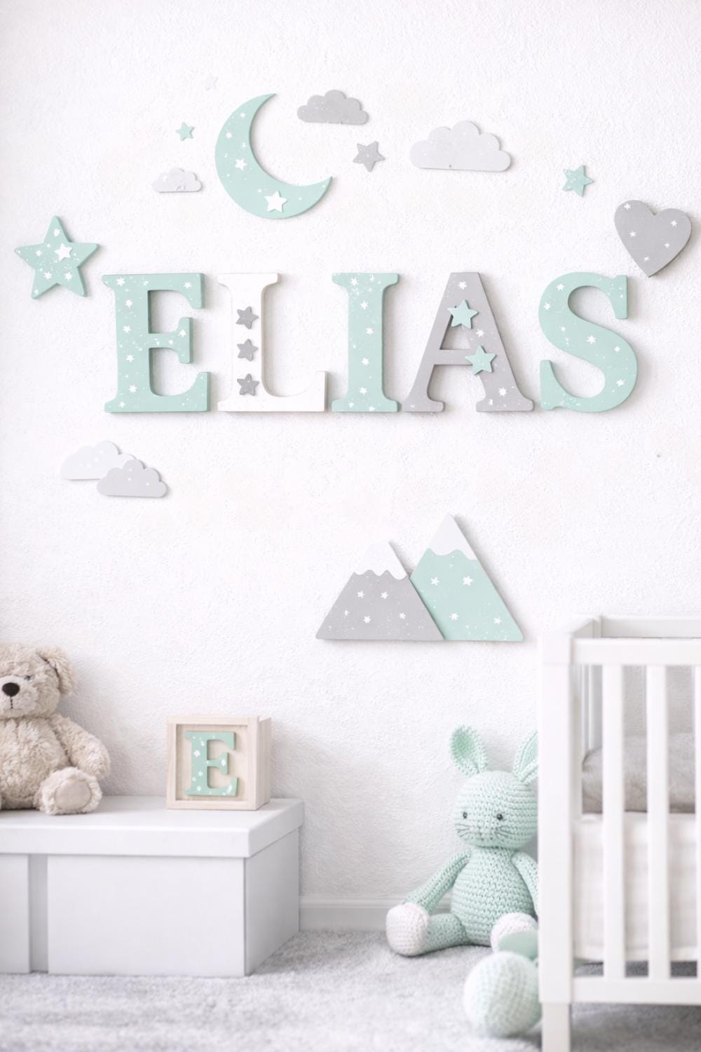 Custom Wooden Name Sign: Nursery Wall Decor