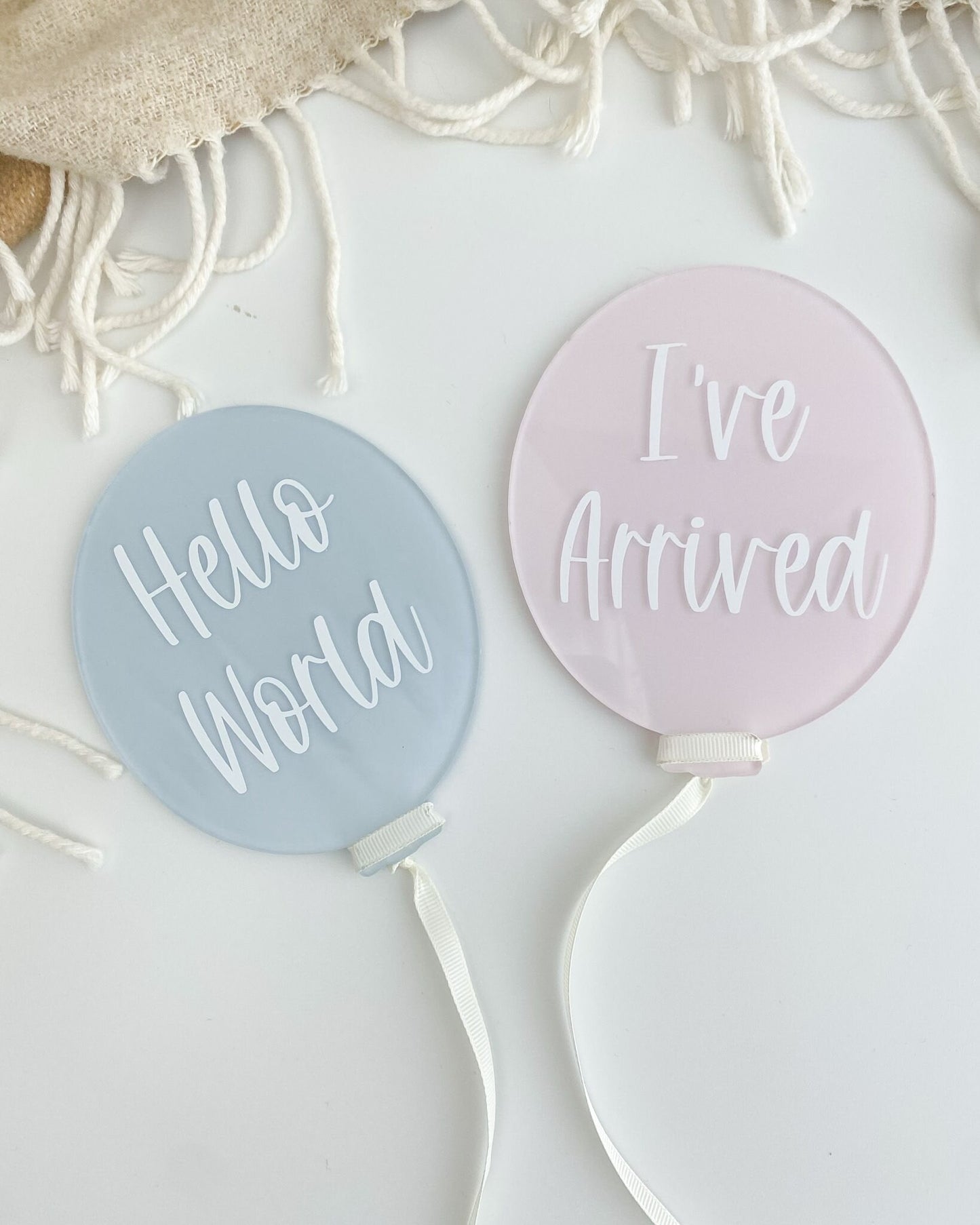 Acrylic Baby Milestone Markers, Hot Air Balloon Theme, New Baby Gift