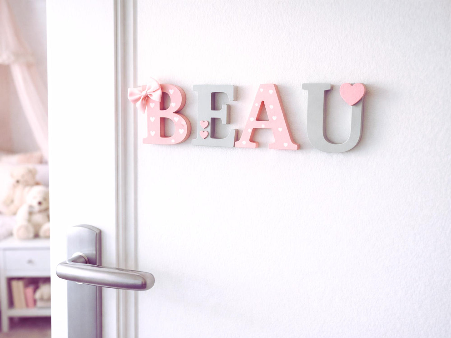 Custom Wooden Name Sign: Nursery Wall Decor