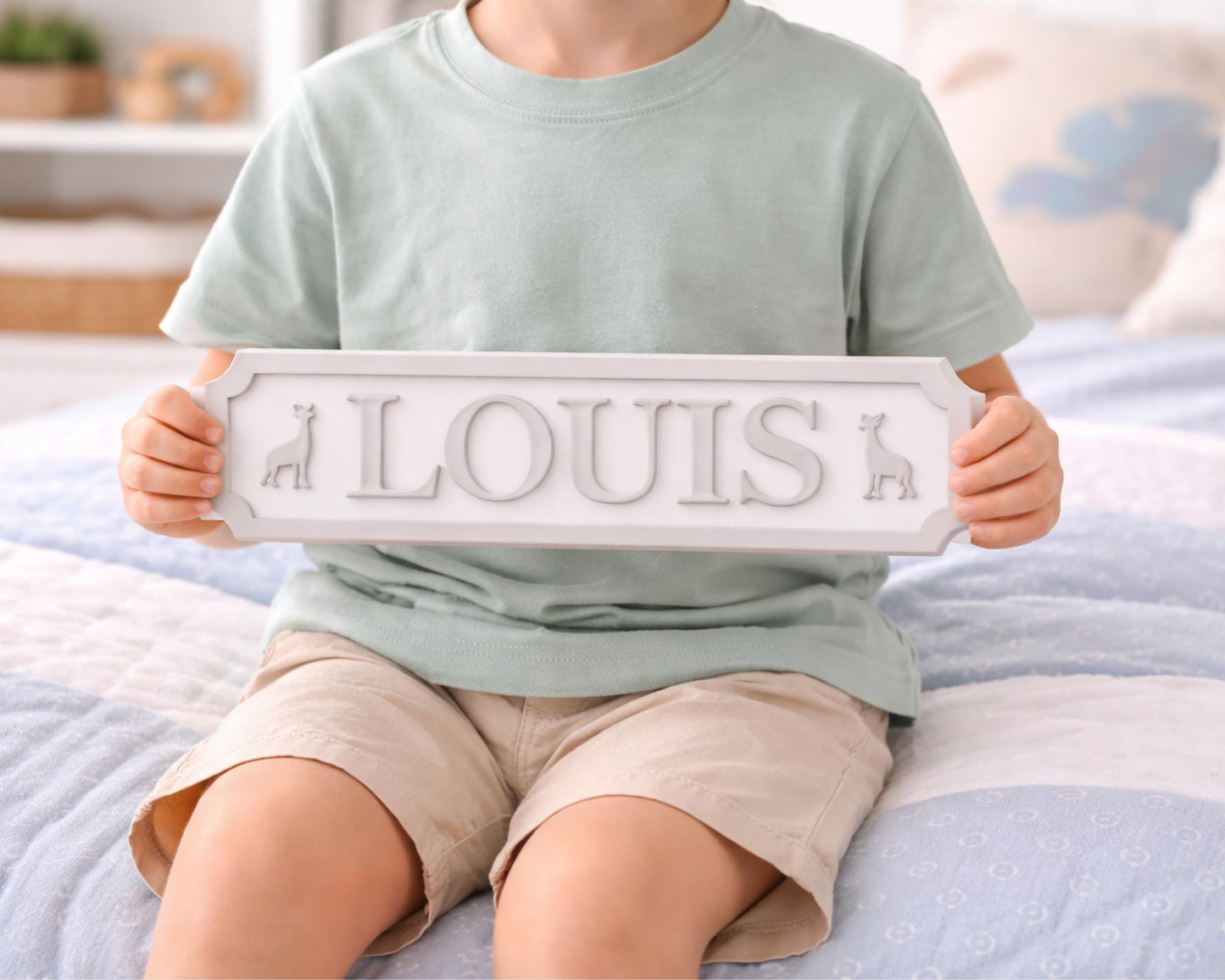Custom Wooden Name Sign - Nursery Wall Decor, Baby Shower Gift
