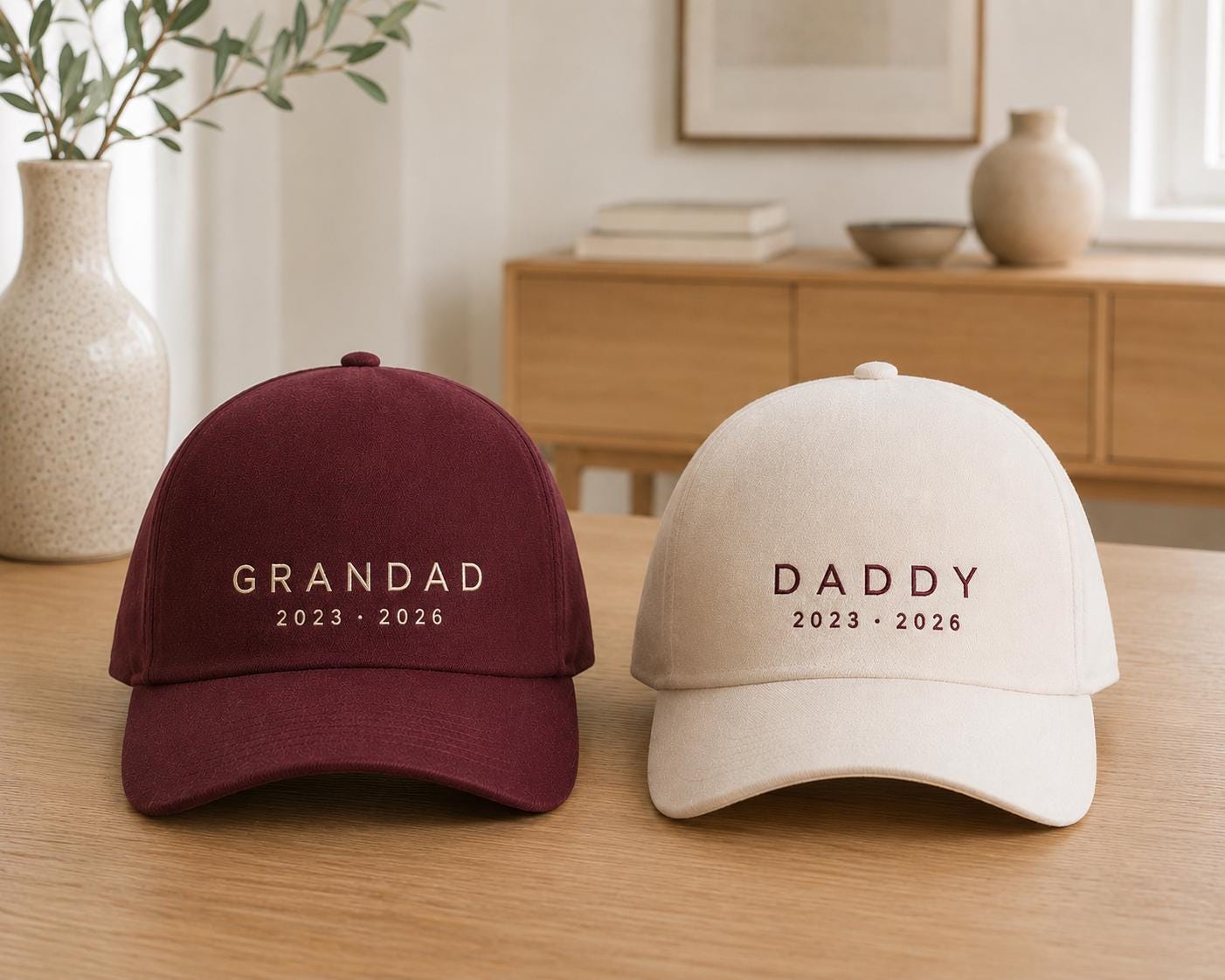 Custom Dad Grandad Baseball Cap – Embroidered Name Year, Father's Day Gift