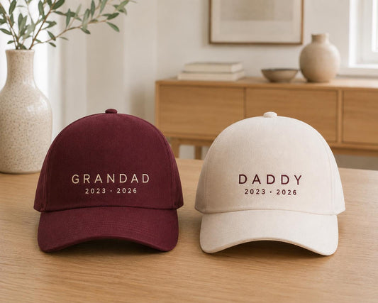 Custom Dad Grandad Baseball Cap – Embroidered Name Year, Father's Day Gift