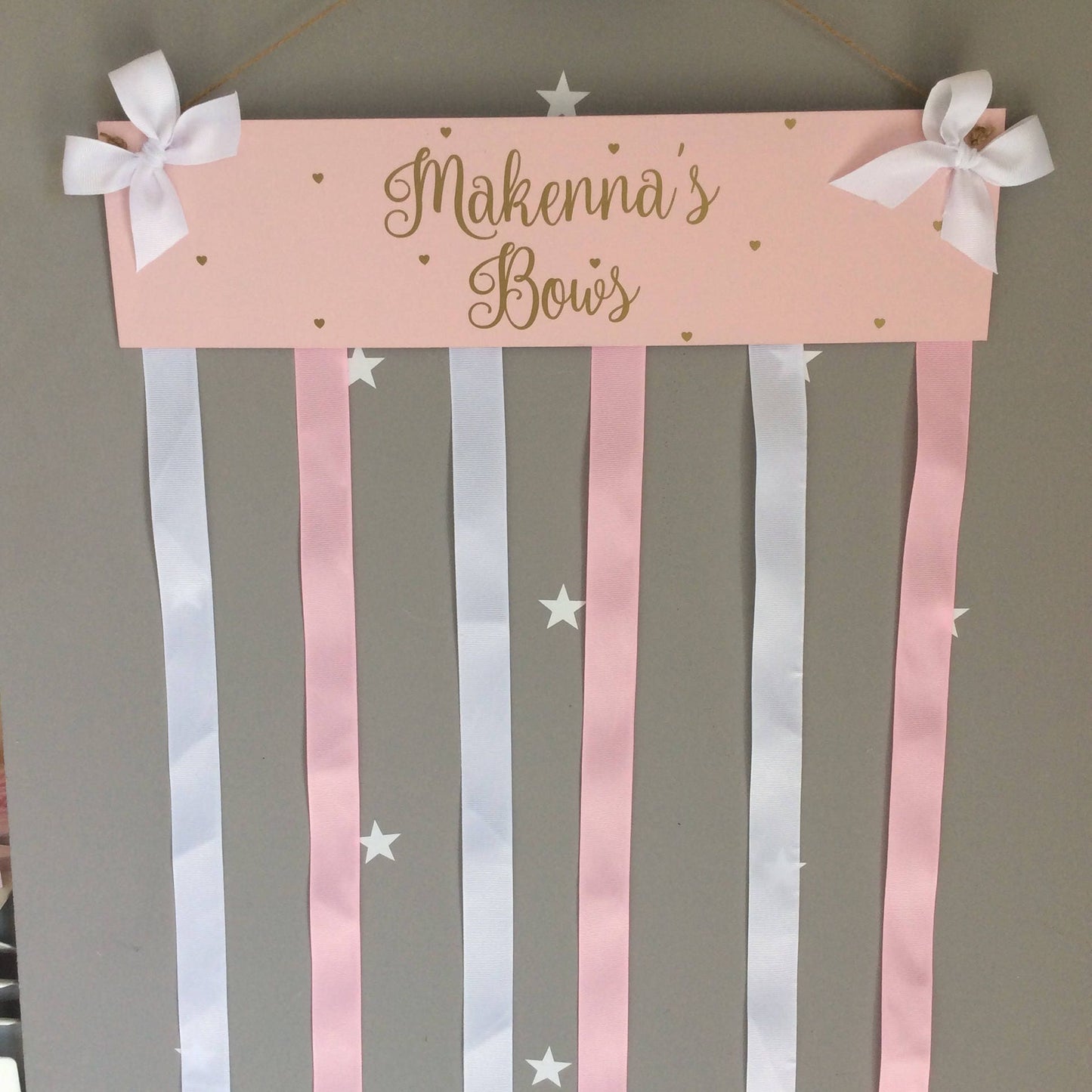 Personalized Hair Bow Holder Organizer for Girls