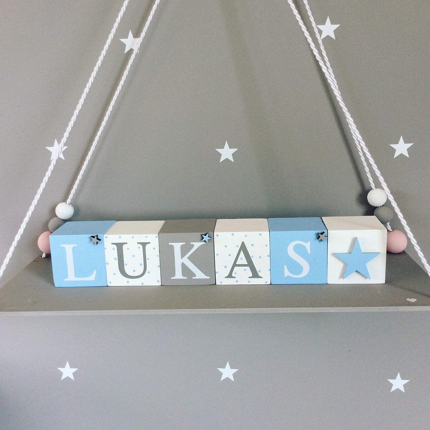 Name blocks - wooden baby name nursery and child's bedroom decor
