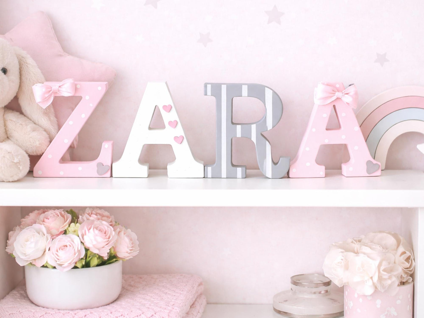 Wood Name Letters, name sign kids room, Custom Nursery Decor