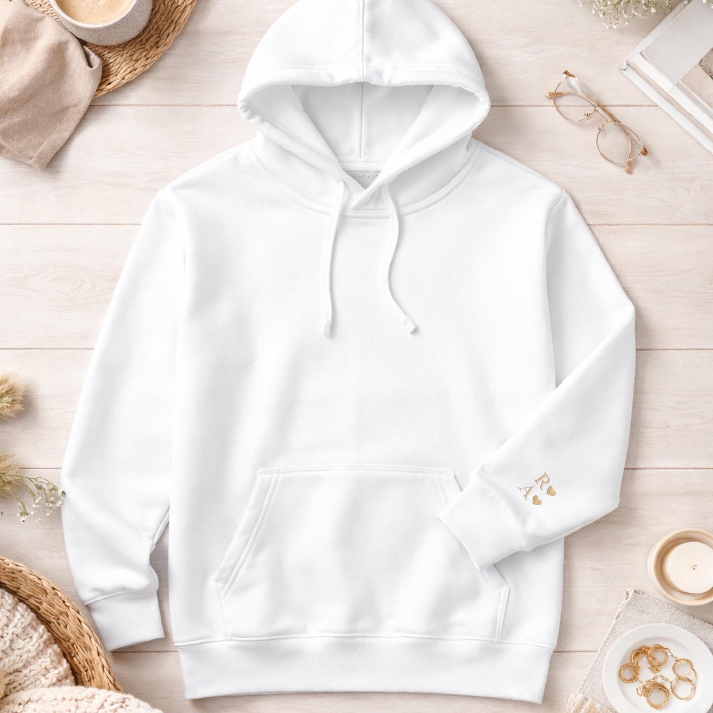 Dad / Papa / Daddy sweater hoodie, fathers day gift - embroidered with kids names on sleeve