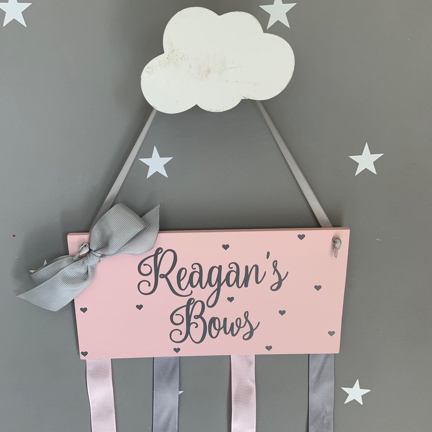Personalized Hair Bow Holder Organizer for Girls