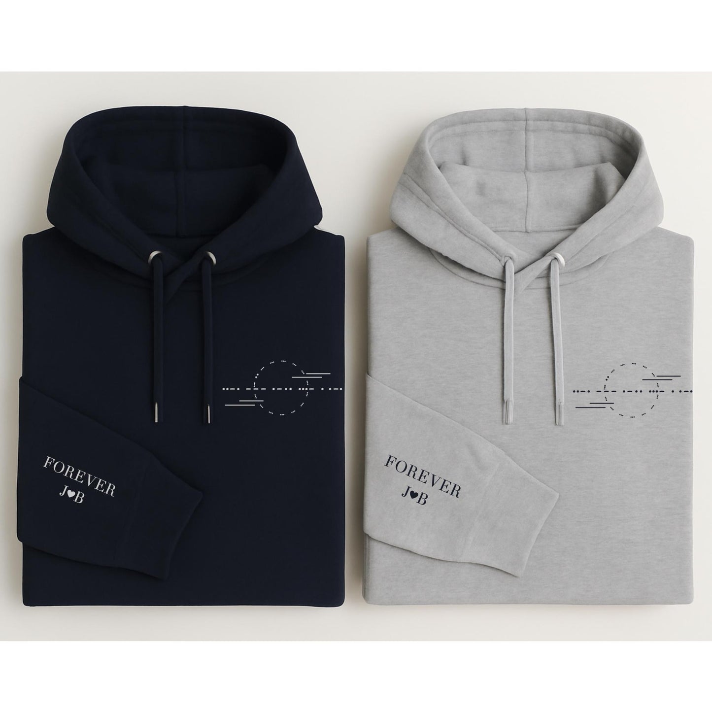 Custom morse code Couple Hoodie Soulmate king and queen, hidden message, his and hers, better together matching sweatshirt boyfriend husband