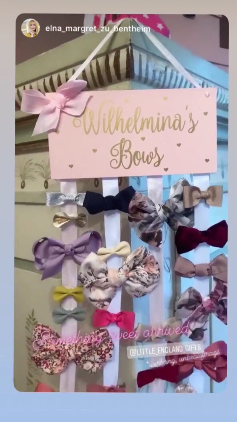 Personalized Hair Bow Holder Organizer for Girls
