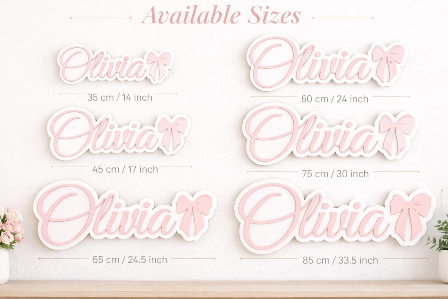 kids wood name 3d wall sign