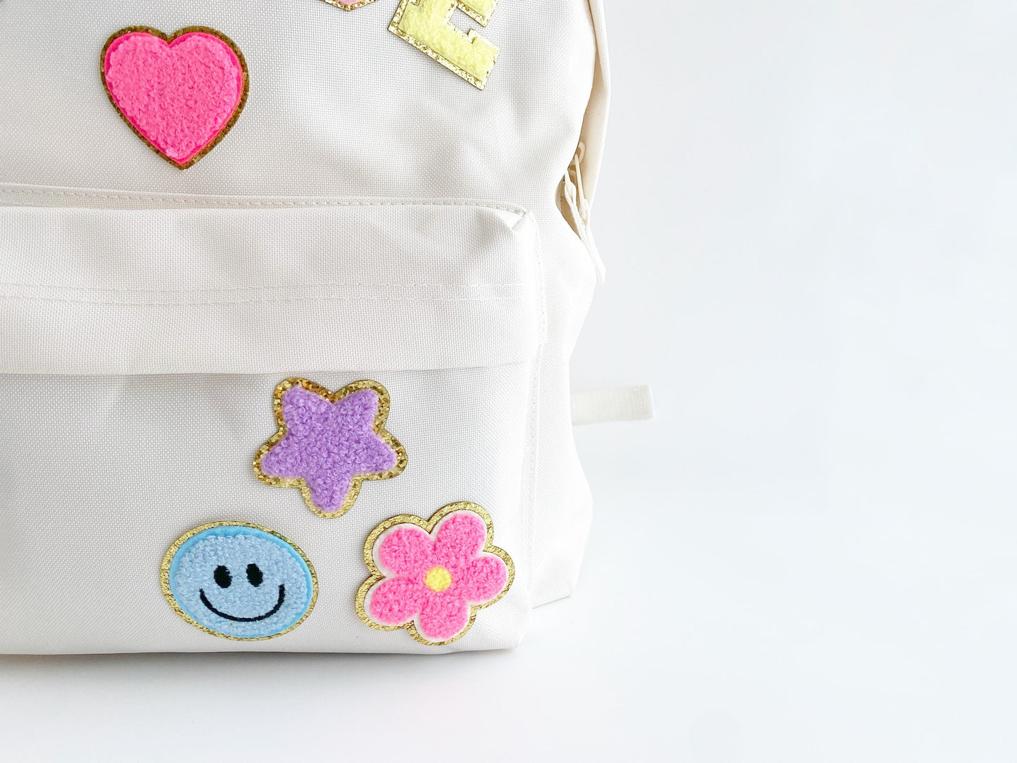 Custom Nylon Backpack: Chenille Letter Patches, Personalized Travel Bag