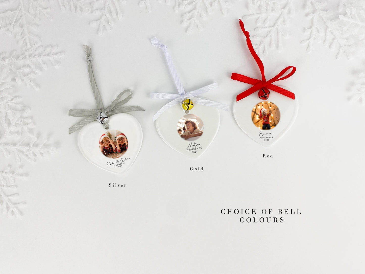 Personalized Photo Christmas Ornament: Custom Ceramic Bauble