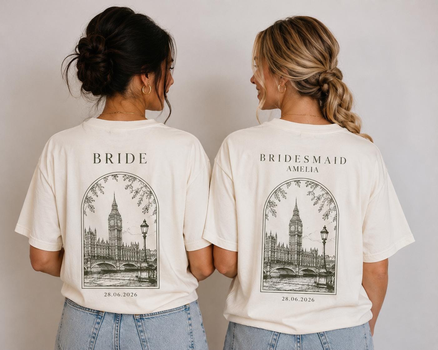 Personalized Destination Wedding T-Shirts, Custom Bridal Party Shirts, Unique Location Design