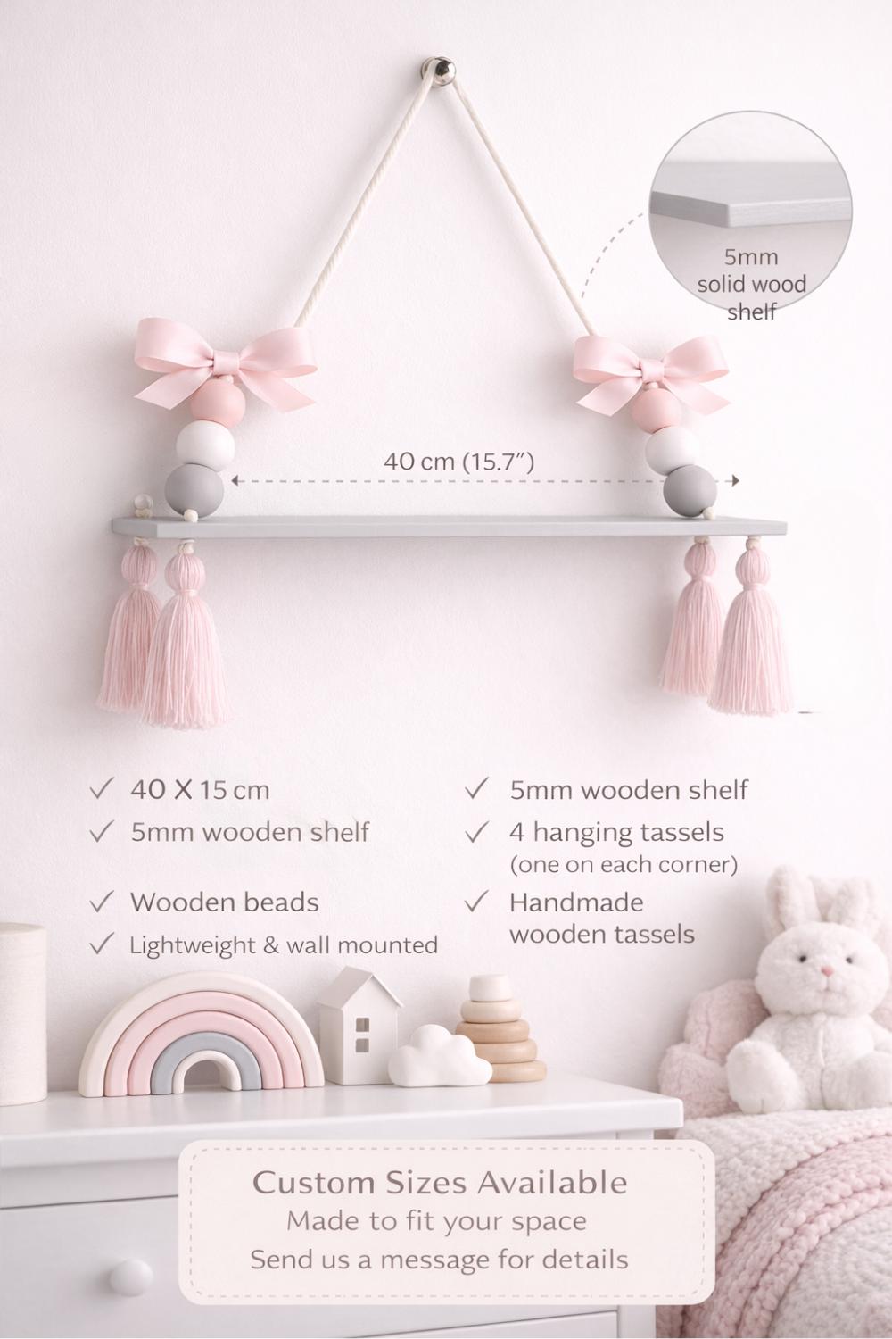 Tassel Hanging Shelf - Nordic Style, Nursery Decor