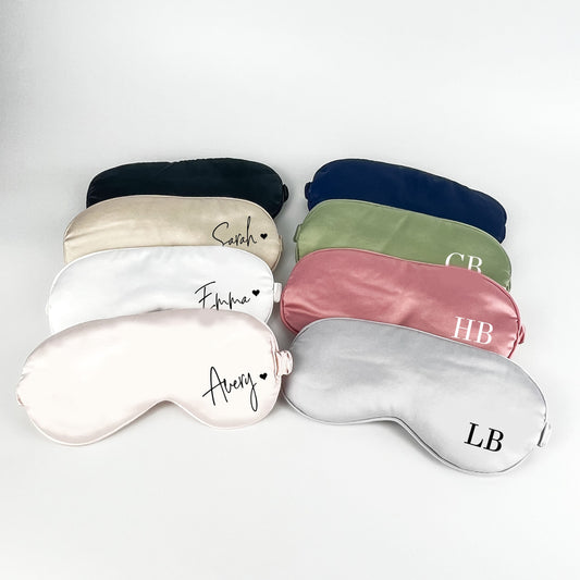 Custom Satin Eye Mask & Scrunchie Set: Bridesmaid Proposal Gift