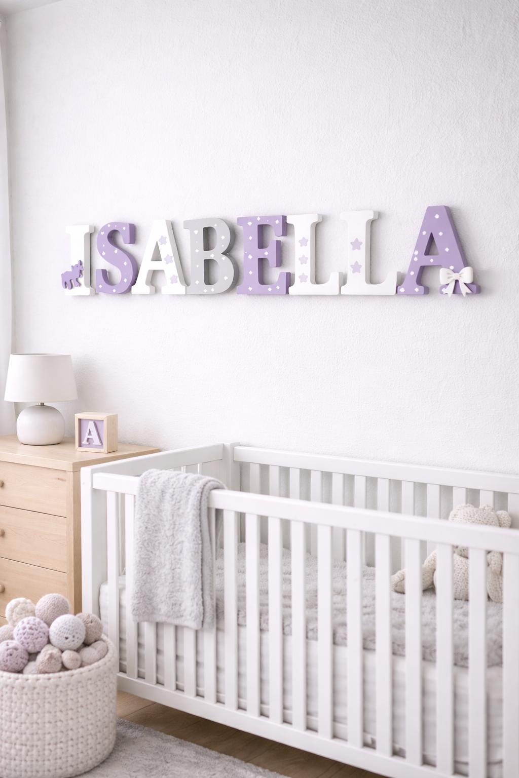 Custom Wooden Name Sign: Nursery Wall Decor