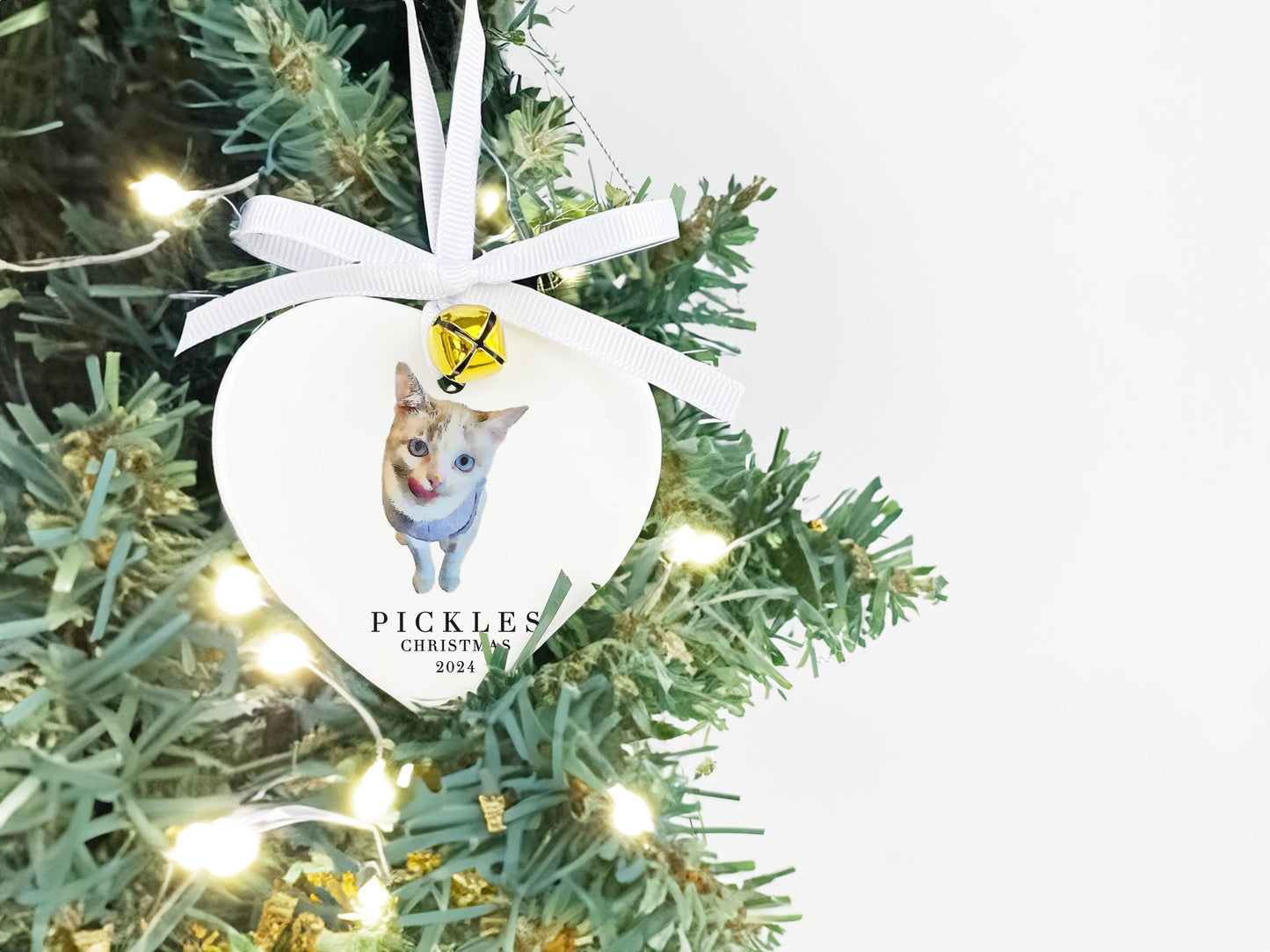 Custom Watercolor Pet Ornament: Personalized Dog Portrait Christmas Bauble