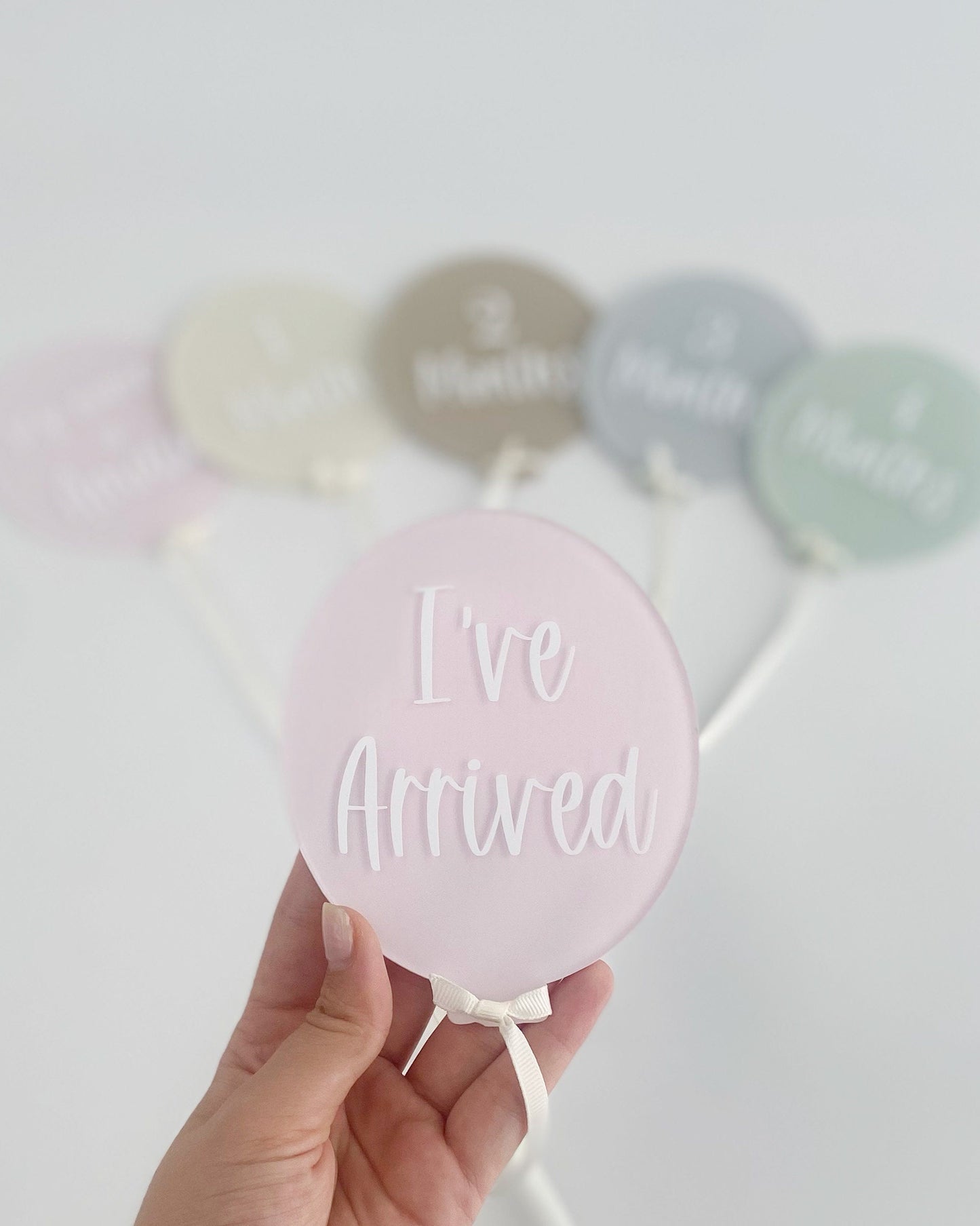 Acrylic Baby Milestone Markers, Hot Air Balloon Theme, New Baby Gift