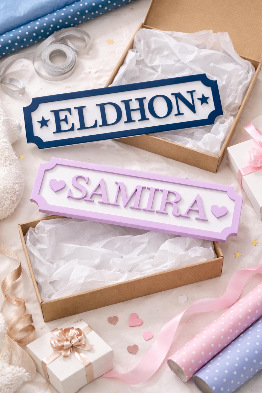 Personalized Nursery Name Sign, Wooden Baby Name Decor