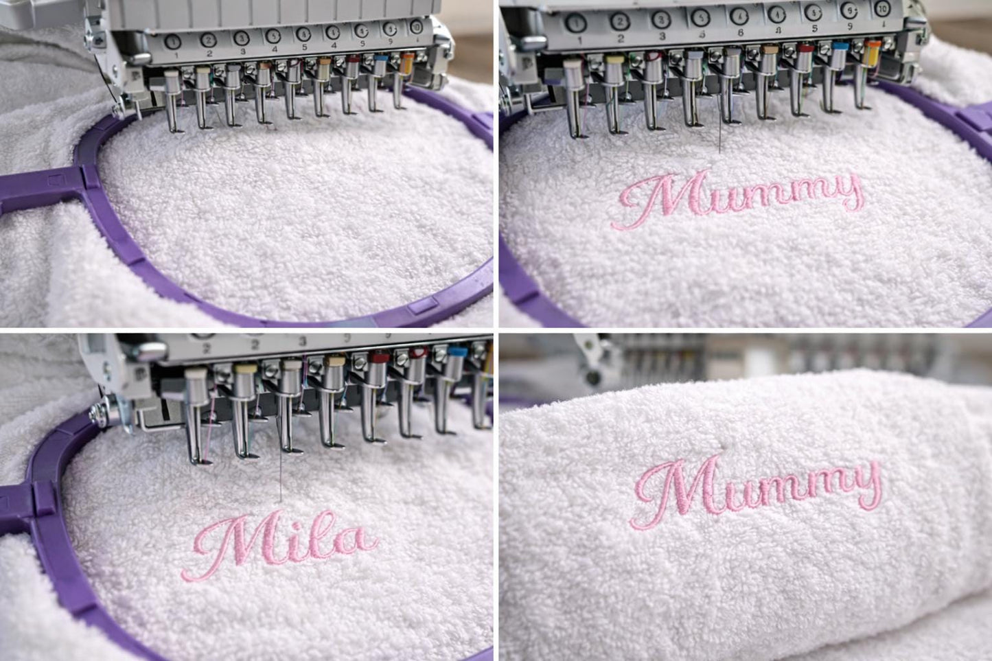 Embroidered Terry Towelling Bath Robe, Personalized Mother's Day Gift