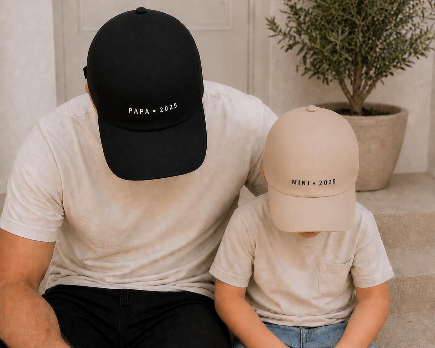 Custom Embroidered Dad and matching kids Caps, Matching Family Baseball Hats
