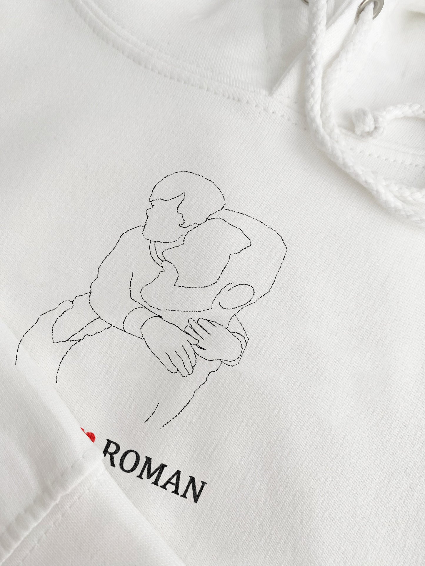 Embroidered Photo Outline Hoodie, Personalized Gift